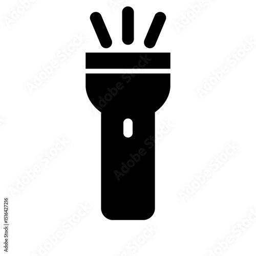 Flashlight icon on transparent background