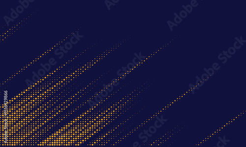 Dynamic abstract design with diagonal orange pixel streaks over a deep blue background, evoking speed, data flow, and futuristic tech aesthetics—ideal for digital and technology themes.