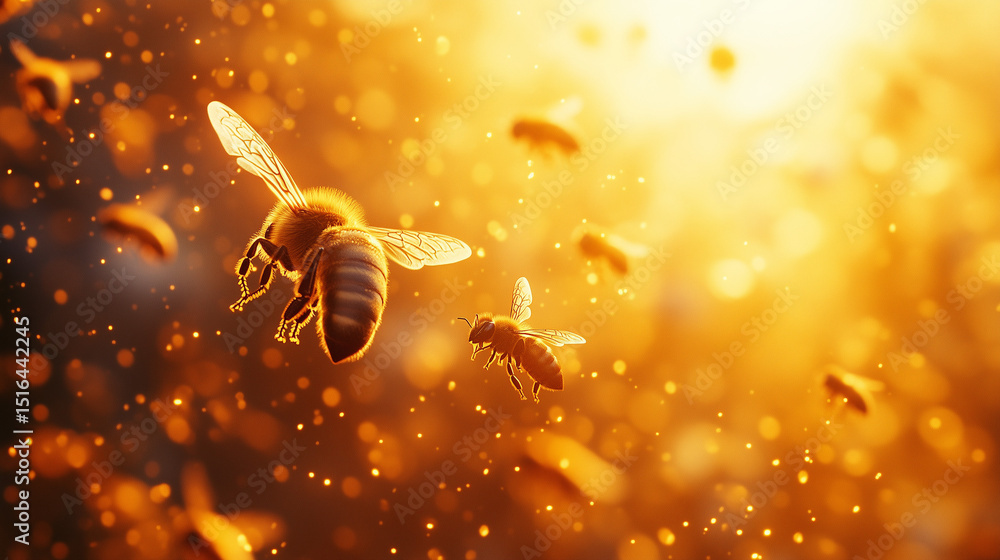 Golden honeycomb with bees, a glimpse into nature's perfect symmetry and teamwork. Golden honeycomb with bees, a glimpse into nature's perfect symmetry and teamwork.