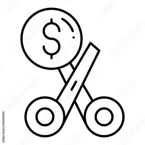 Deductible line icon