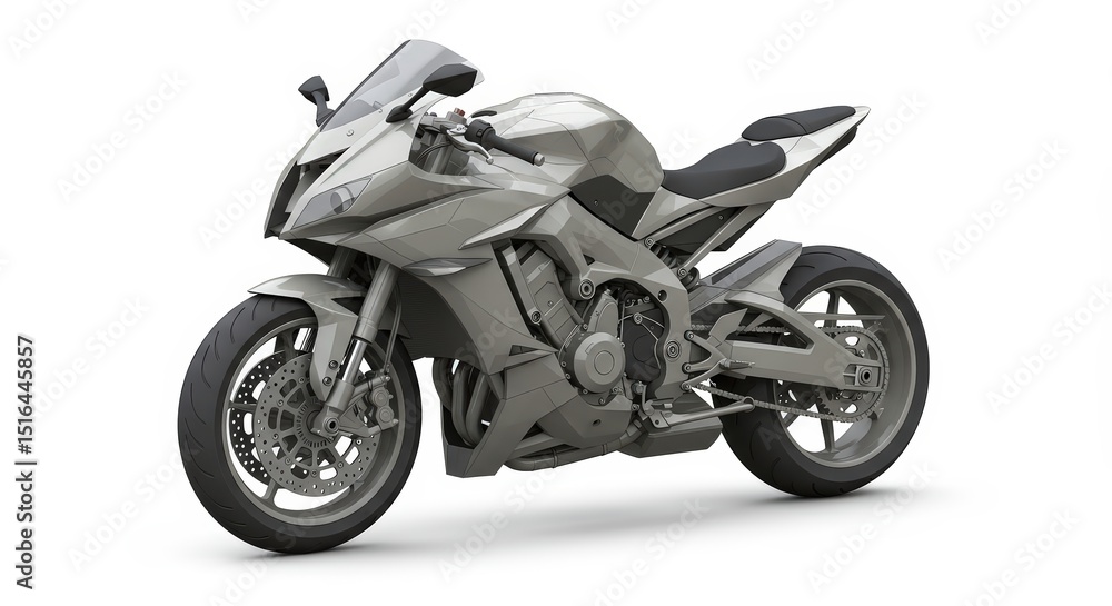 Sleek Silver Motorcycle: A Design Concept Sleek Silver Motorcycle: A Design Concept