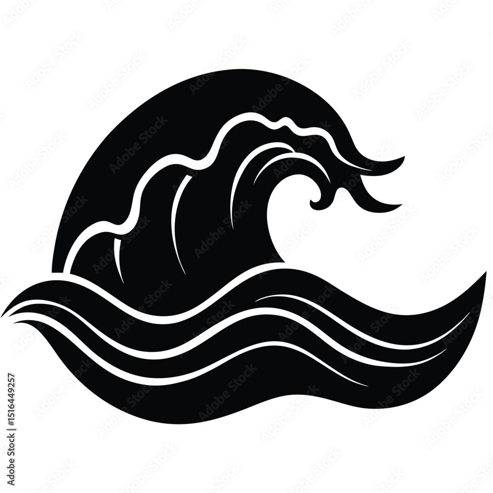 Obraz premium vector illustration of a abstract wave background