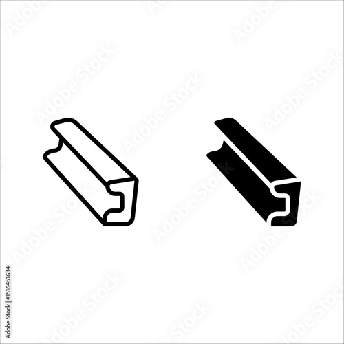 steel icon set. for mobile concept color editable