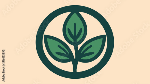 Nature-themed logo design featuring a leaf motif for an organic skincare brand 