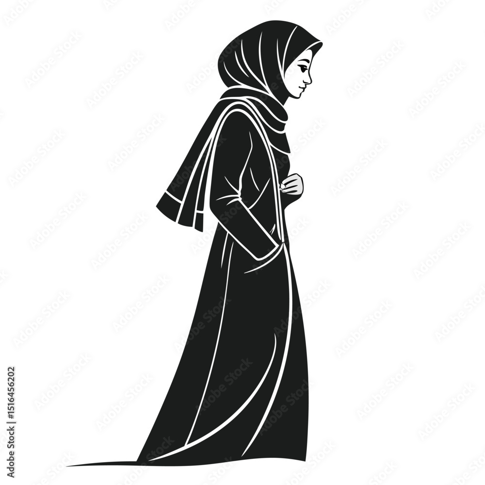 Naklejka premium silhouette of a woman