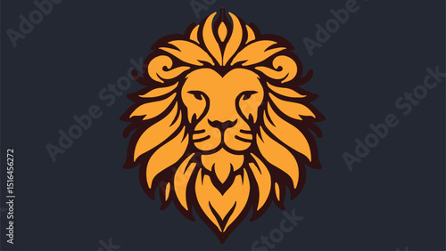a logo design that features an intricately detailed lion's head