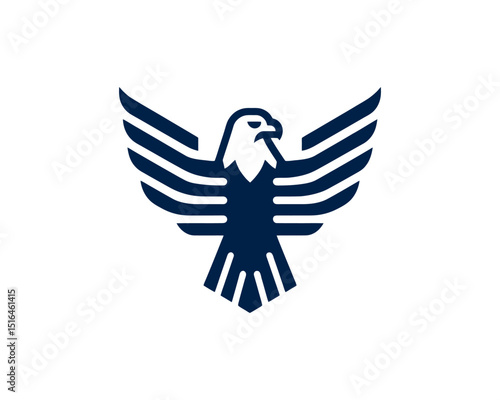 American eagle logo in elegant profile pose