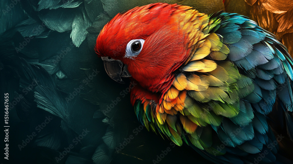 Fototapeta premium Colorful Lovebird A Small, Vibrant Parrot Species