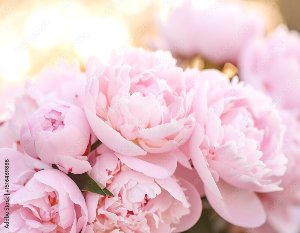 Soft pink peonies in sunlight Soft pink peonies in sunlight