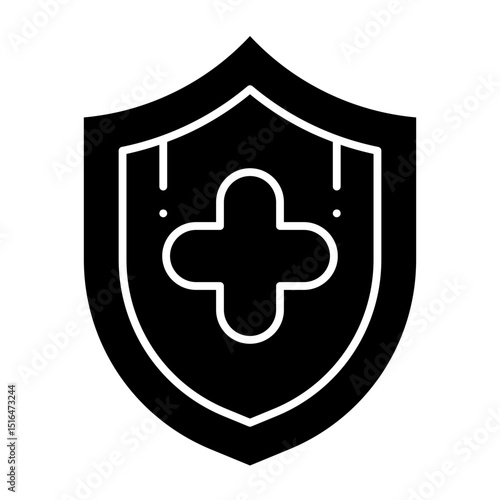 Health Shield  glyph icon