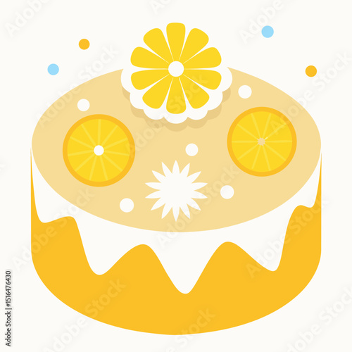 slice of orange in water