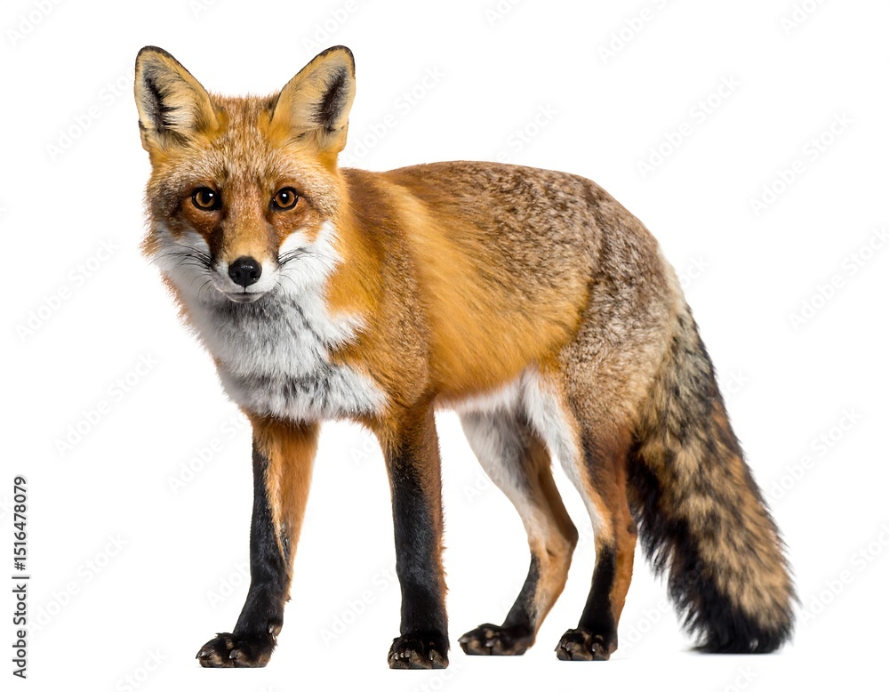 Fototapeta premium Red fox, standing, full body