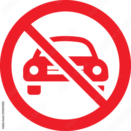 no overtaking sign vector art illustration on white background