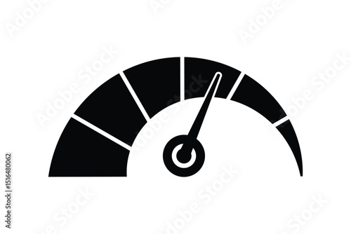 speedometer icon. Speedometer Silhouette Icon .