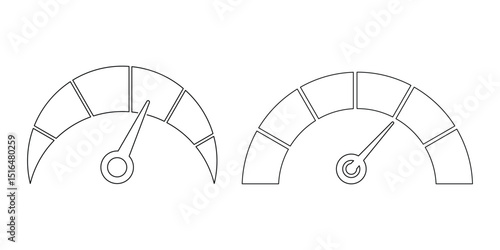 speedometer icon. gauge icon.