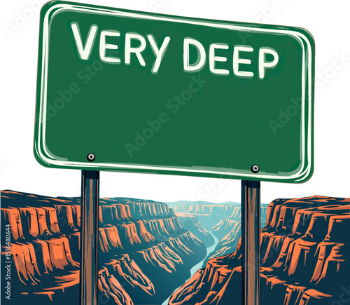 a road sign with a view of the grand canyon in grand canyon national park