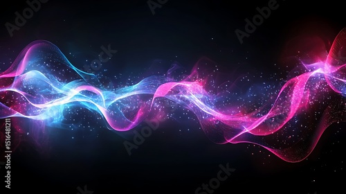 Wallpaper Mural Abstract glowing waves (5) Torontodigital.ca