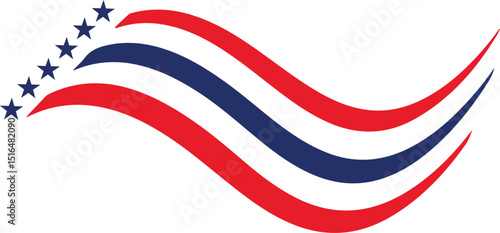 Veterans Day Patriotic Stars and Stripes Graphic for Holiday, Events, and Seasonal Trends