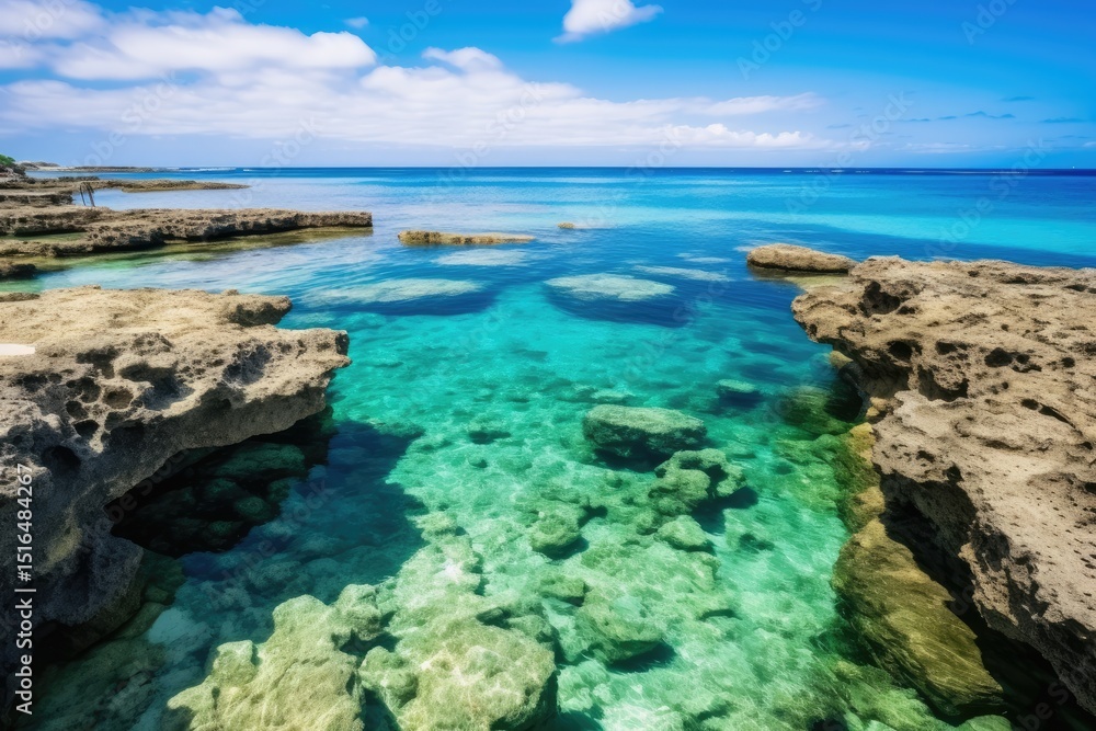 beautiful ocean seascape outdoor with rock beautiful ocean seascape outdoor with rock