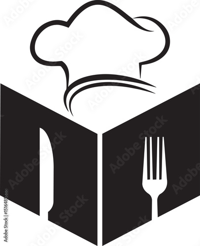 Recipe Book Logo design Template-vector