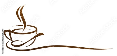 The cup symbol with a hot drink.