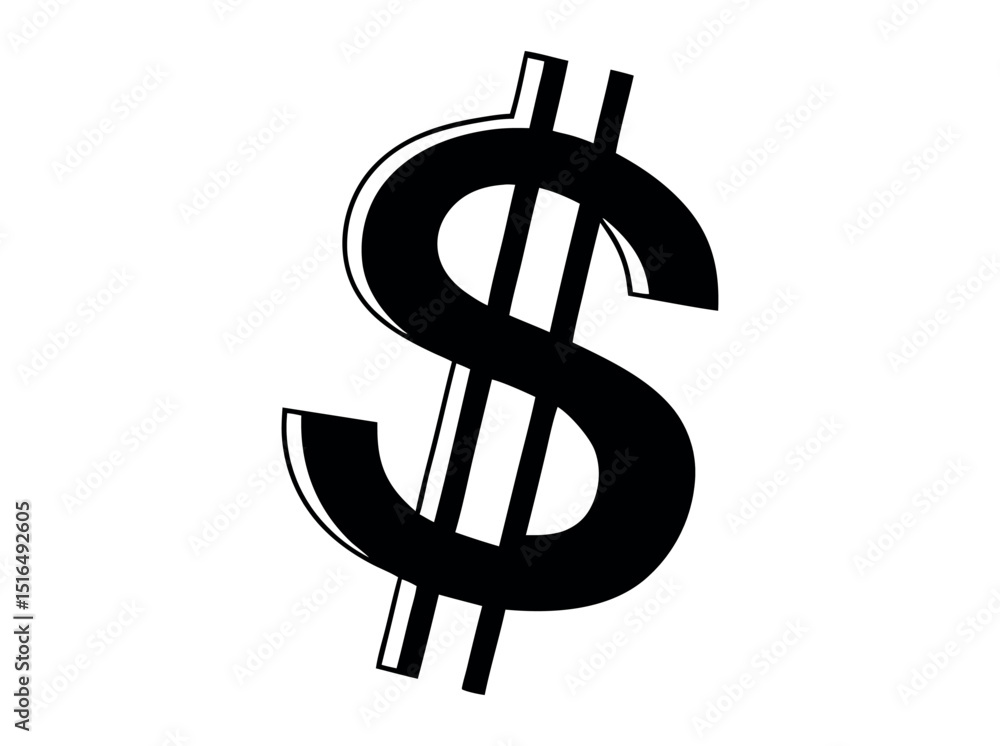 Black and White Financial Icons Set, Savings and financial increase, showing a dollar sign, a piggy bank, and a rising graph, investment, savings, piggy bank, financial, growth, increase, success, mon