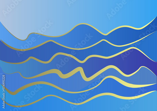 abstract blue wave background vector illustration