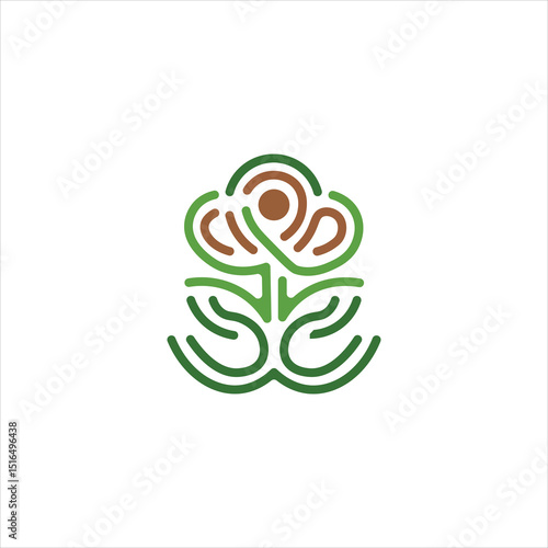 Leaf molecule  icon vector concept design