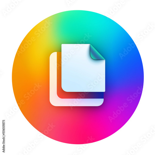 Simple Vector Tools iOS / macOS style Icon with vivid colours on a round ellipse covering the whole of the image isolated on transparent white bacground, png. 