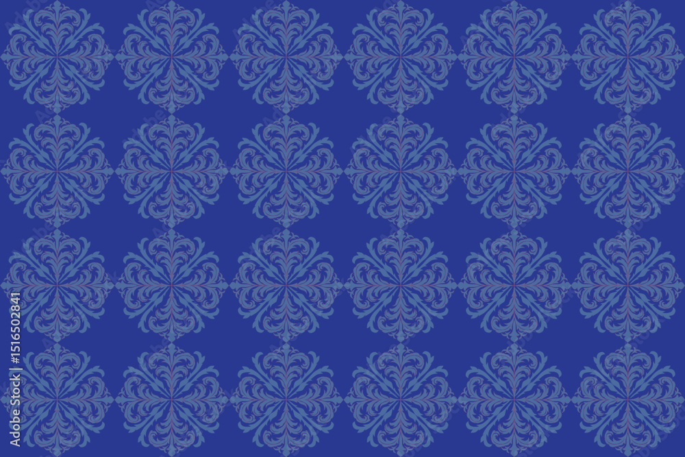 seamless damask pattern white a blue background. seamless damask pattern white a blue background.