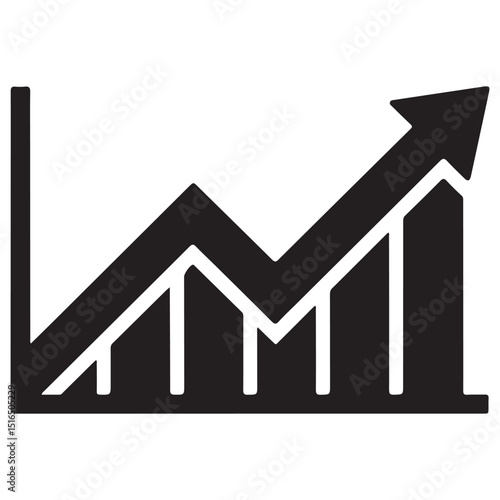 business graph with dollar symbol. Vector illustration EPS 10