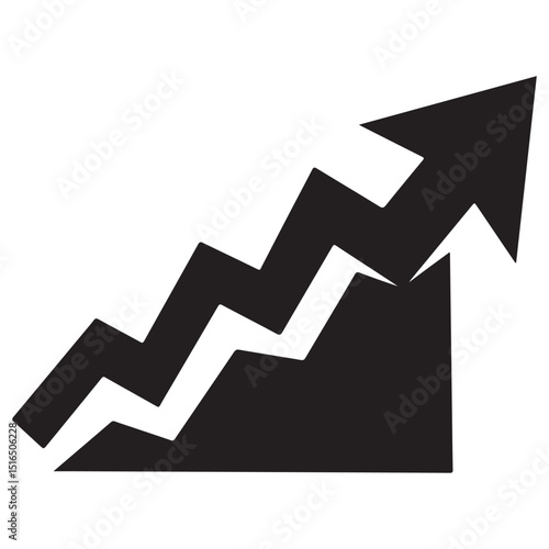 Dollar rate increase icon. Vector illustration EPS 10