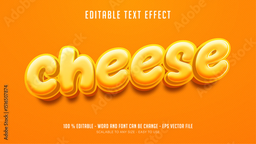 cheese editable text effect 3d text
