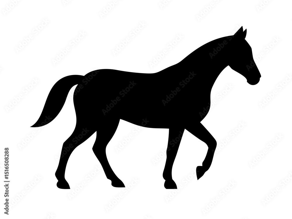black and white horse silhouette vector icon black and white horse silhouette vector icon