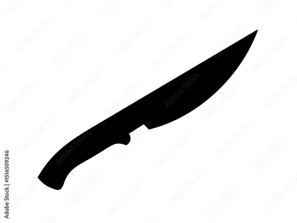 Knife icon. Knife silhouette on white background. Knife sign vector illustration design Knife icon. Knife silhouette on white background. Knife sign vector illustration design