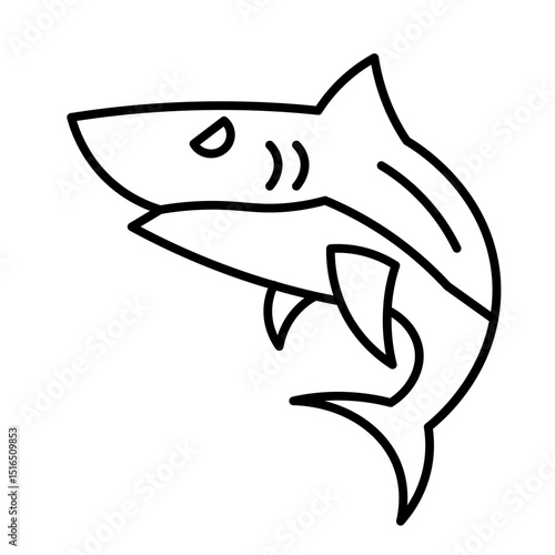Tiger Shark line icon
