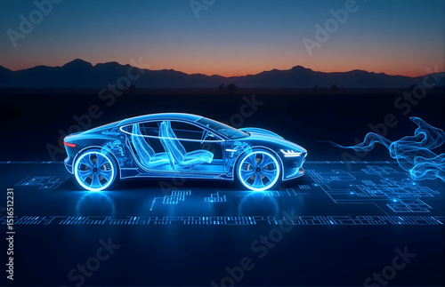 Transparent Concept Car with Tech - sense