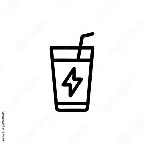 drink glass with electrolyte symbol