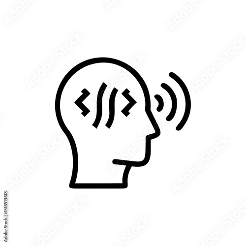 head with static noise info overload