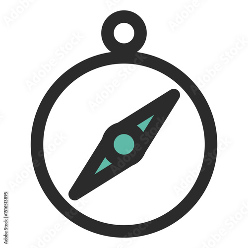 Compass colored stroke icon