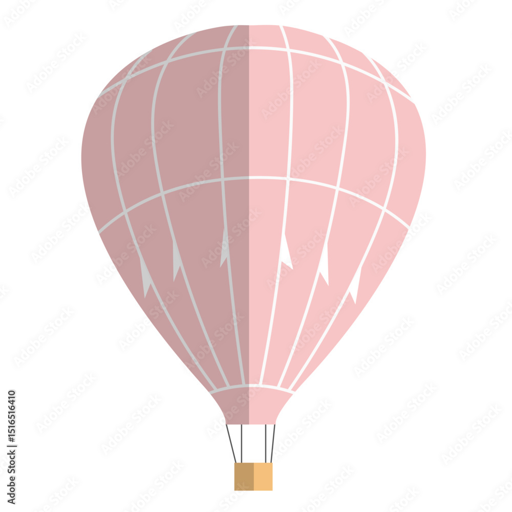 Naklejka premium Hot air balloon flat