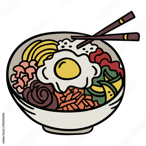 Korean bibimbap element