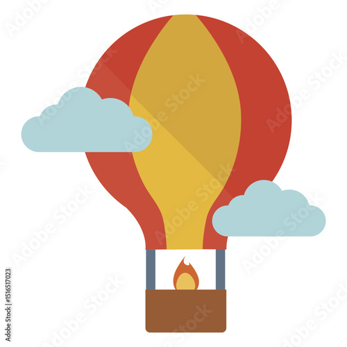 Hot-air balloon flat