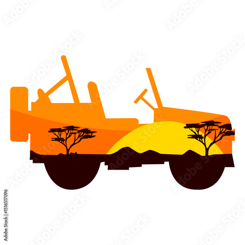 Safari car semi flat