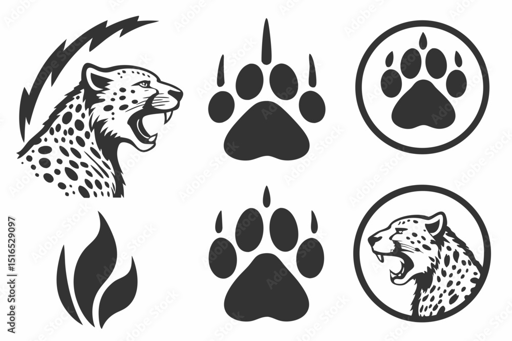 Fototapeta premium dog paw print