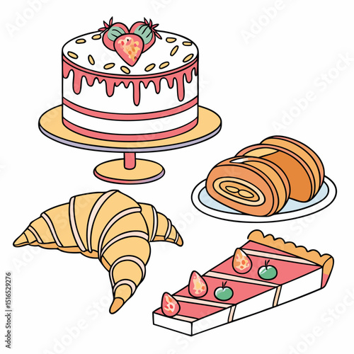 bakery items   cakes   pastries vector (1).eps
