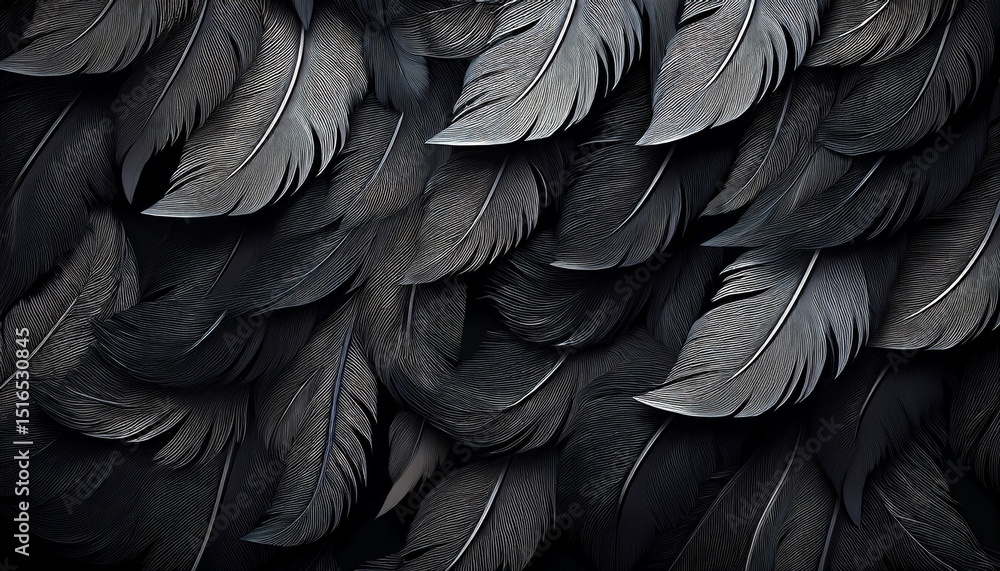 Fototapeta premium black feathers background