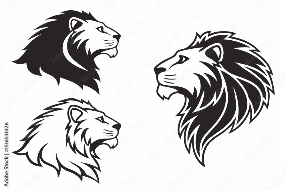 Fototapeta premium lion head vector