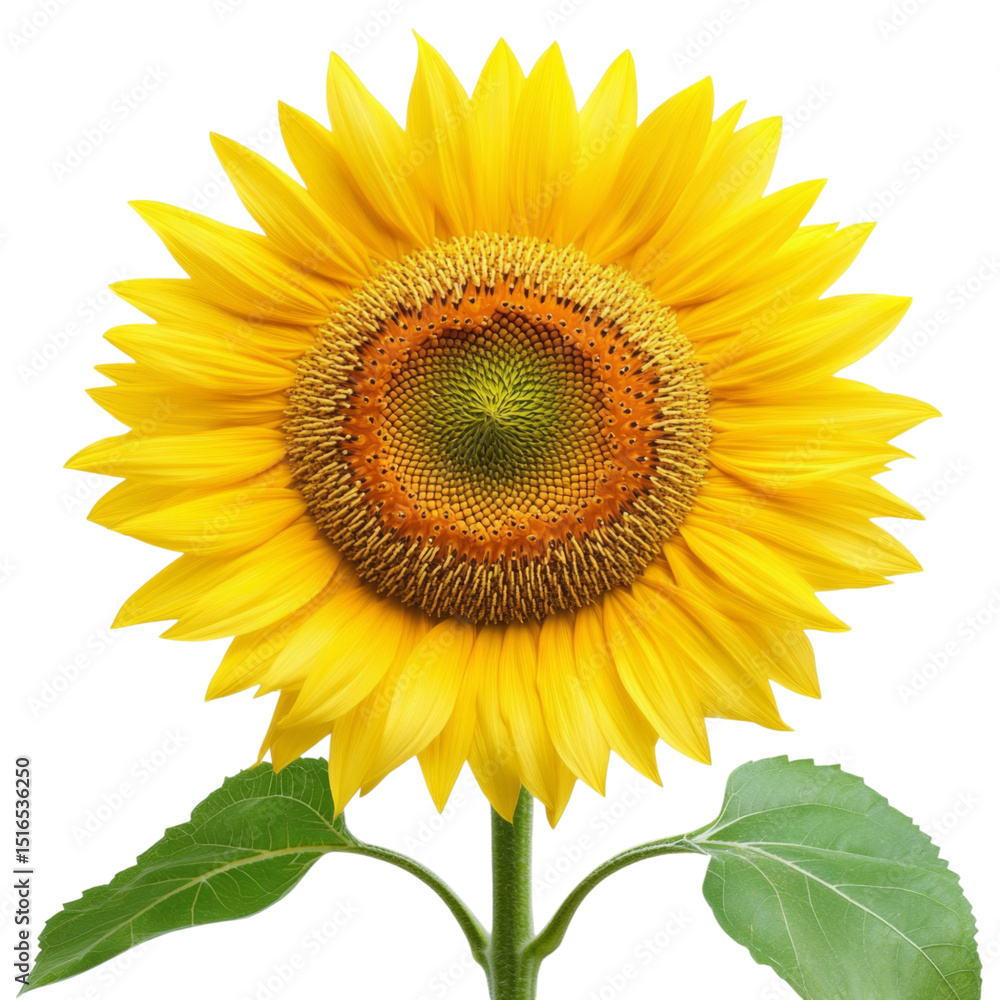 Obraz premium Bright sunflower with vibrant yellow petals and textured brown center, showcasing natural beauty and freshness