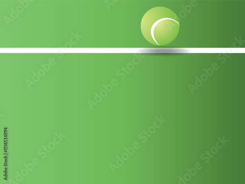 Tennis ball bouncing on a green court during championships